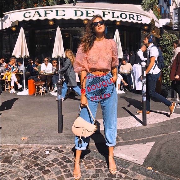 BLOGGERS FAVORITE ZARA PINK FLORAL TULLE TOP - Picture 7 of 8